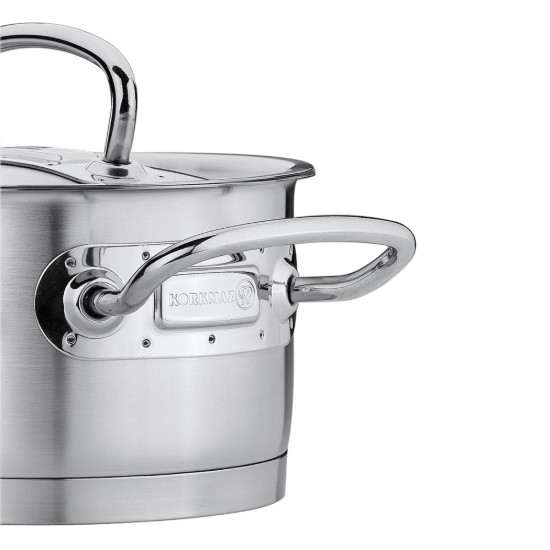 Casseruola in acciaio inossidabile, con coperchio, 24 cm/4,5 l, "Proline" - Korkmaz