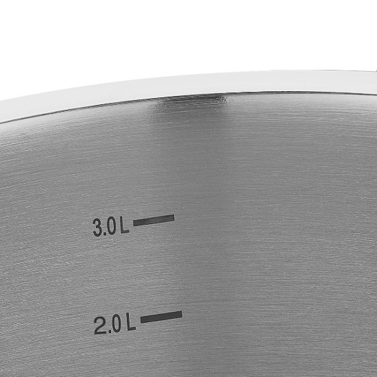 Casseruola in acciaio inossidabile, con coperchio, 24 cm/4,5 l, "Proline" - Korkmaz
