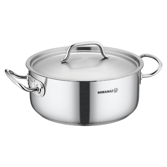 Casserole inox, avec couvercle, 36cm/17L, "Proline Gastro" - Korkmaz