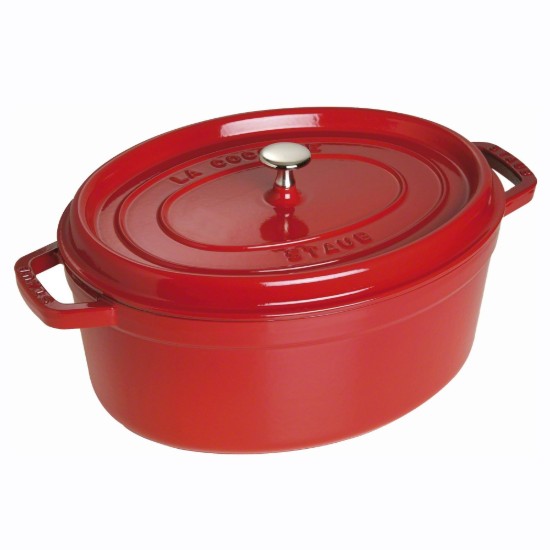 Ovale Cocotte kookpot, gietijzer, 37cm/8L, Cherry - Staub