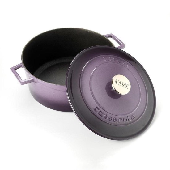 Steelpan, gietijzer, 28 cm, 6,7 l, serie "Folk", paars - merk LAVA