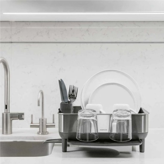 Scolapiatti, acciaio inossidabile, 39,4x38x19 cm - simplehuman
