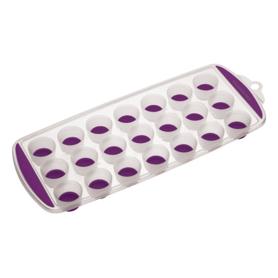 Dienblad voor het bereiden van ijsblokjes, 28 x 12 cm, siliconen, paars - Kitchen Craft