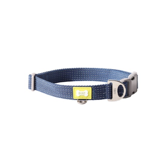Reflecterende hondenhalsband, groot formaat, Blauw - Built Pet