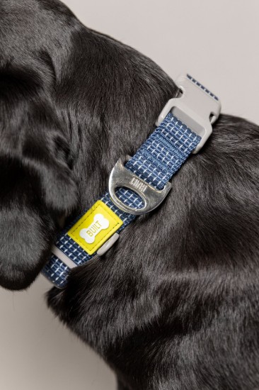 Reflecterende hondenhalsband, groot formaat, Blauw - Built Pet