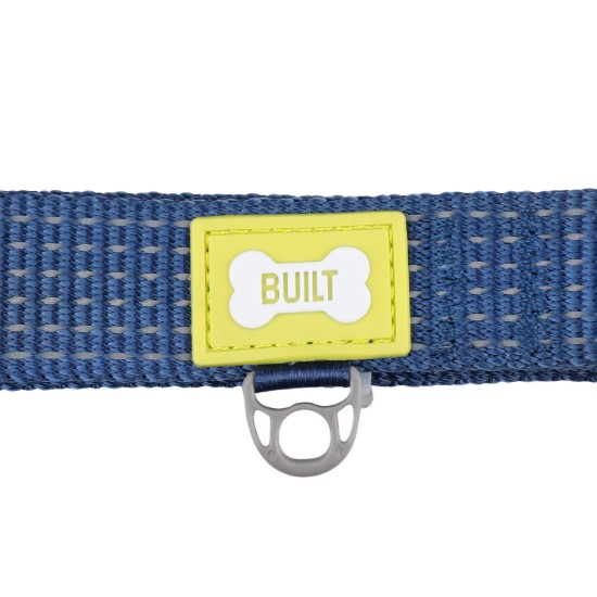 Reflecterende hondenhalsband, groot formaat, Blauw - Built Pet