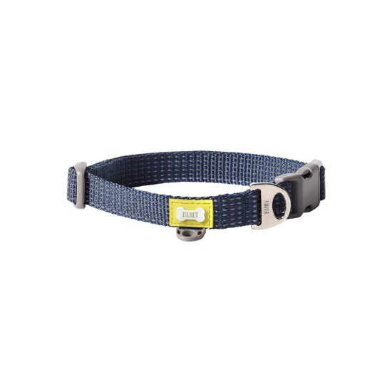Reflecterende hondenhalsband, middelmaat, Blauw - Built Pet