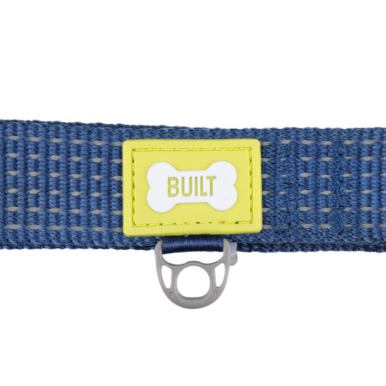 Reflecterende hondenhalsband, middelmaat, Blauw - Built Pet