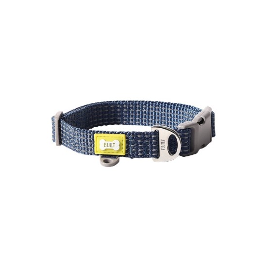 Reflective dog collar, small size, Blue - Built Pet