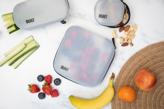 Siliconen doos, met ritssluiting, 16 x 9 cm - Built