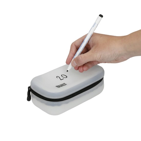 Siliconen doos, met ritssluiting, 16 x 9 cm - Built