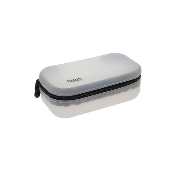 Siliconen doos, met ritssluiting, 16 x 9 cm - Built