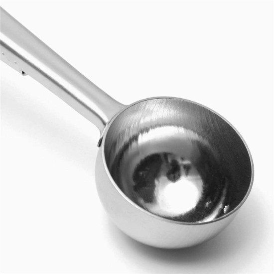 Kaffemåleske med clips, rustfrit stål - La Cafetiere