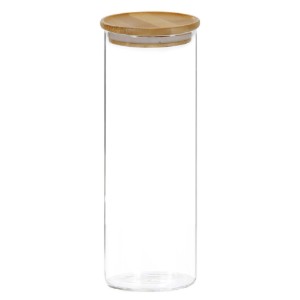 Voorraadpot, glas, 1800ml, met bamboe deksel - Kesper
