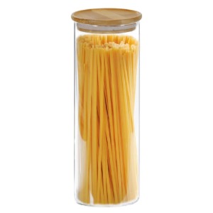 Voorraadpot, glas, 1800ml, met bamboe deksel - Kesper