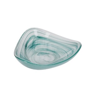 Serving bowl, 18 cm, made of glass, "Artesa", Green Swirl - Kitchen Craft