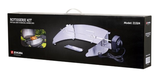 Kit rotiserie pentru gratar de gradina, inox - Zokura