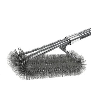 RVS reinigingsborstel voor het barbecuerooster, 46 cm - Zokura
