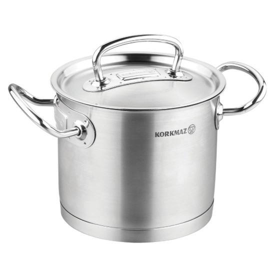 Pentola con coperchio, acciaio inossidabile, 28 cm/14,5 L, "Proline" - Korkmaz