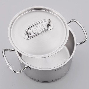 Cooking pot with lid, stainless steel, 28cm/14.5L, "Proline" - Korkmaz