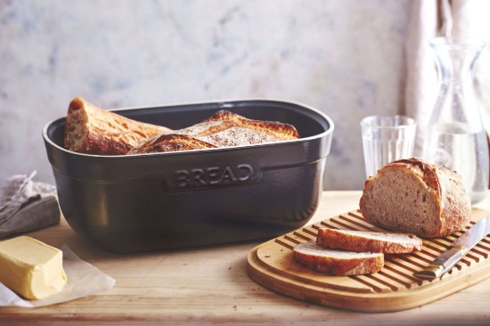 Bread box, ceramic, 35.5x25cm, Truffle - Emile Henry