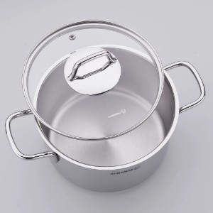 Set pentole in acciaio inox, 8 pezzi, "Perla" - Korkmaz