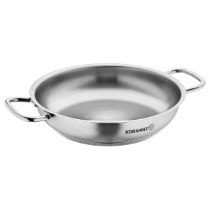 Padella per paella, acciaio inossidabile, 40cm/8L, "Proline" - Korkmaz