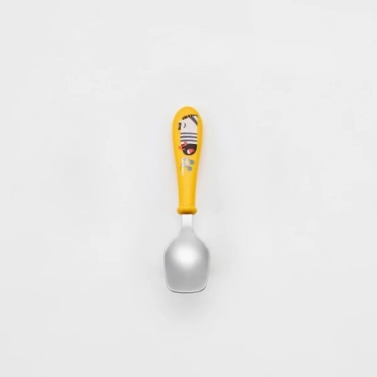 Conjunto de talheres para criança, 2 peças, aço inox, Amarelo, "Infant" - Cuitisan