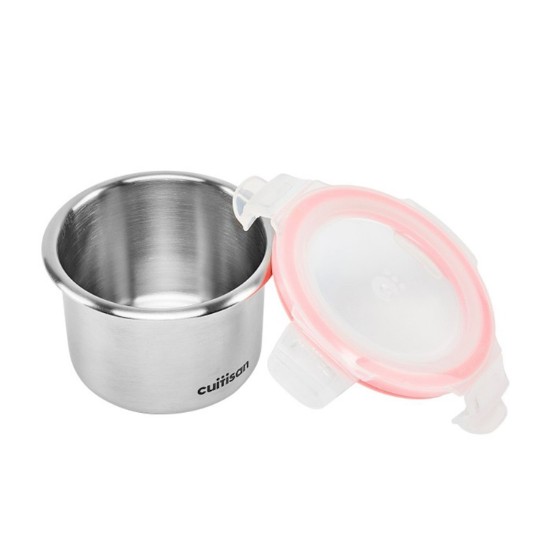 Runde matoppbevaringsbeholdere, rustfritt stål, 200 ml, "Infant" - Cuitisan