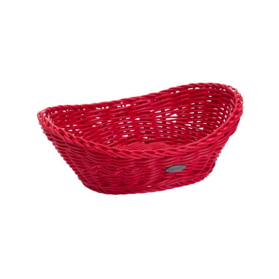 Ovale mand, polypropyleen, 23 x 18 cm, rood - Saleen