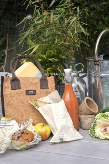 Set di 2 sacchetti per alimenti, per panini, cera d'api, gamma Natural Elements – Kitchen Craft