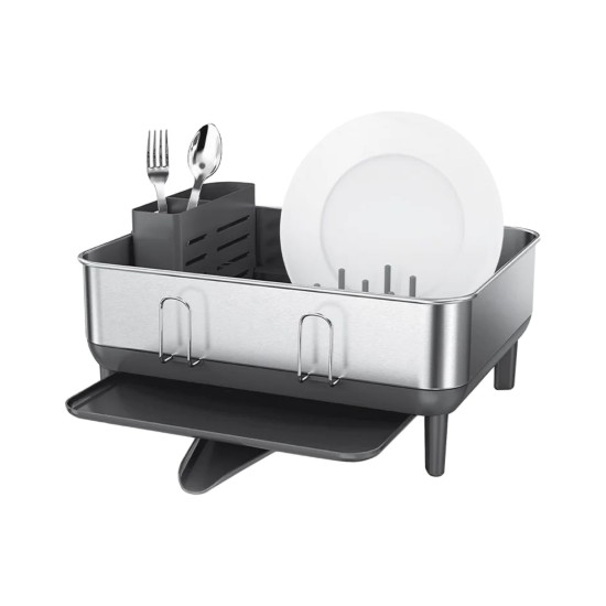Scolapiatti, acciaio inossidabile, 39,4x38x19 cm - simplehuman