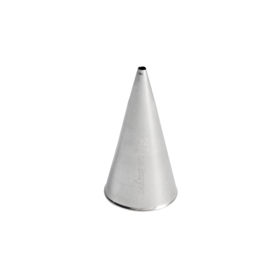 Ligespidset kagemundstykke, rustfrit stål, 2 mm - de Buyer