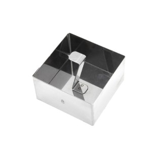 Pressa per pasta a forma quadrata, acciaio inossidabile, 7,7 cm - de Buyer
