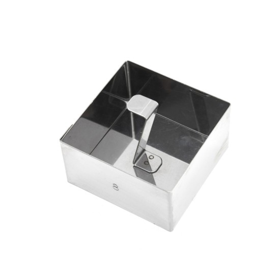 Vierkante deegpers, RVS, 7,7 cm - de Buyer