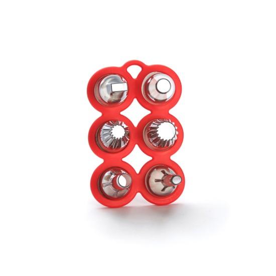 "Garnir" set di 6 bocchette per pasticceria, tritan - marchio "de Buyer".
