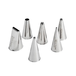 6-delige patisserie nozzle set, RVS - de Buyer