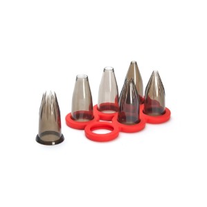 Set di 6 bocchette per pasticceria "Classic", tritan - marca "de Buyer".