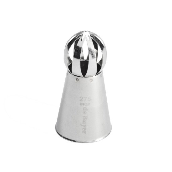 Spherical nozzle with large ribbing, stainless steel, 25 mm - de Buyer