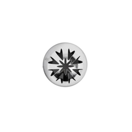 Spherical nozzle with large ribbing, stainless steel, 25 mm - de Buyer