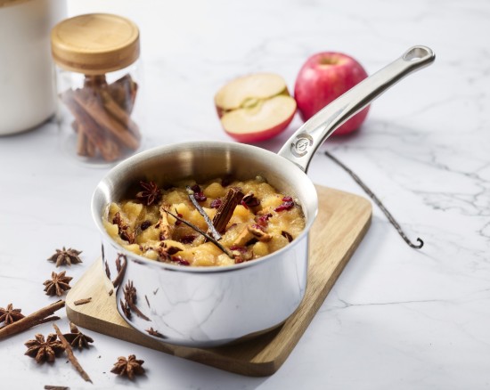 Set of 3"Affinity" saucepans,  stainless steel - "de Buyer" brand