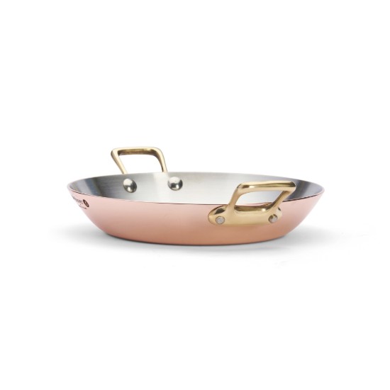 Koekenpan met 2 handvatten, 20 cm, koper - roestvrij staal, "Inocuivre" - de Buyer