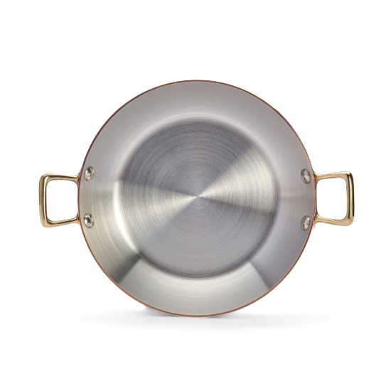 Koekenpan met 2 handvatten, 20 cm, koper - roestvrij staal, "Inocuivre" - de Buyer