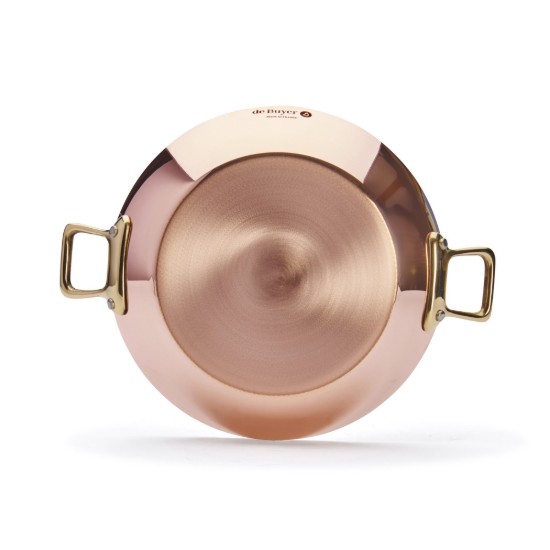 Koekenpan met 2 handvatten, 20 cm, koper - roestvrij staal, "Inocuivre" - de Buyer