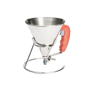 KWIK piston mini-funnel, with stand, 0.8 L , red - "de Buyer" brand