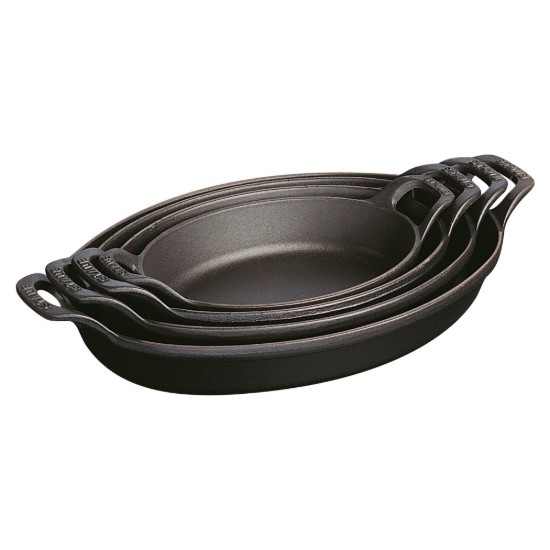 Pirofila ovale, ghisa, 32 cm, Black - Staub