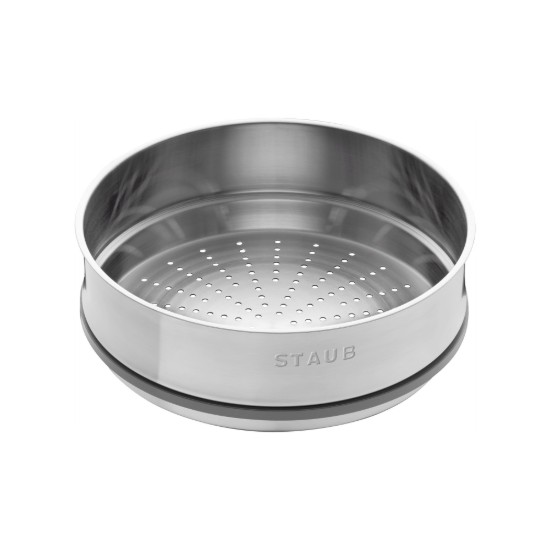 Ketaus Cocotte virimo puodas, su virimo garuose priedu, 24cm / 3.79L, Cherry - Staub