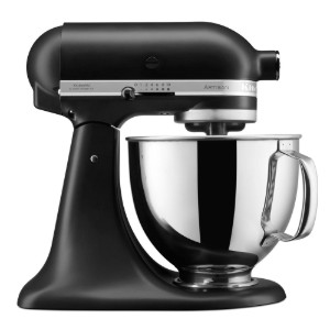 Mixer met 4.8L kom, Artisan, Model 125, Matte Black - KitchenAid merk