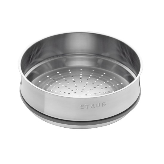 Pentola Cocotte in ghisa, con accessorio per cottura a vapore, 24cm/3,79L, Black - Staub