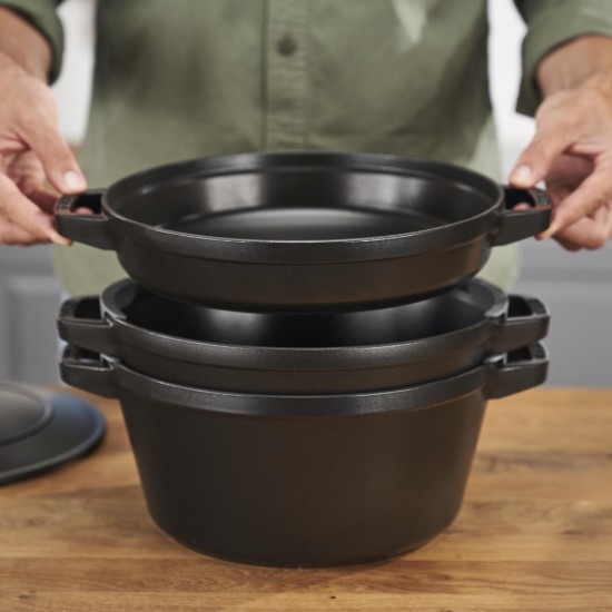 Set pentole Cocotte 3 pezzi, 24 cm, ghisa, Nero - Staub